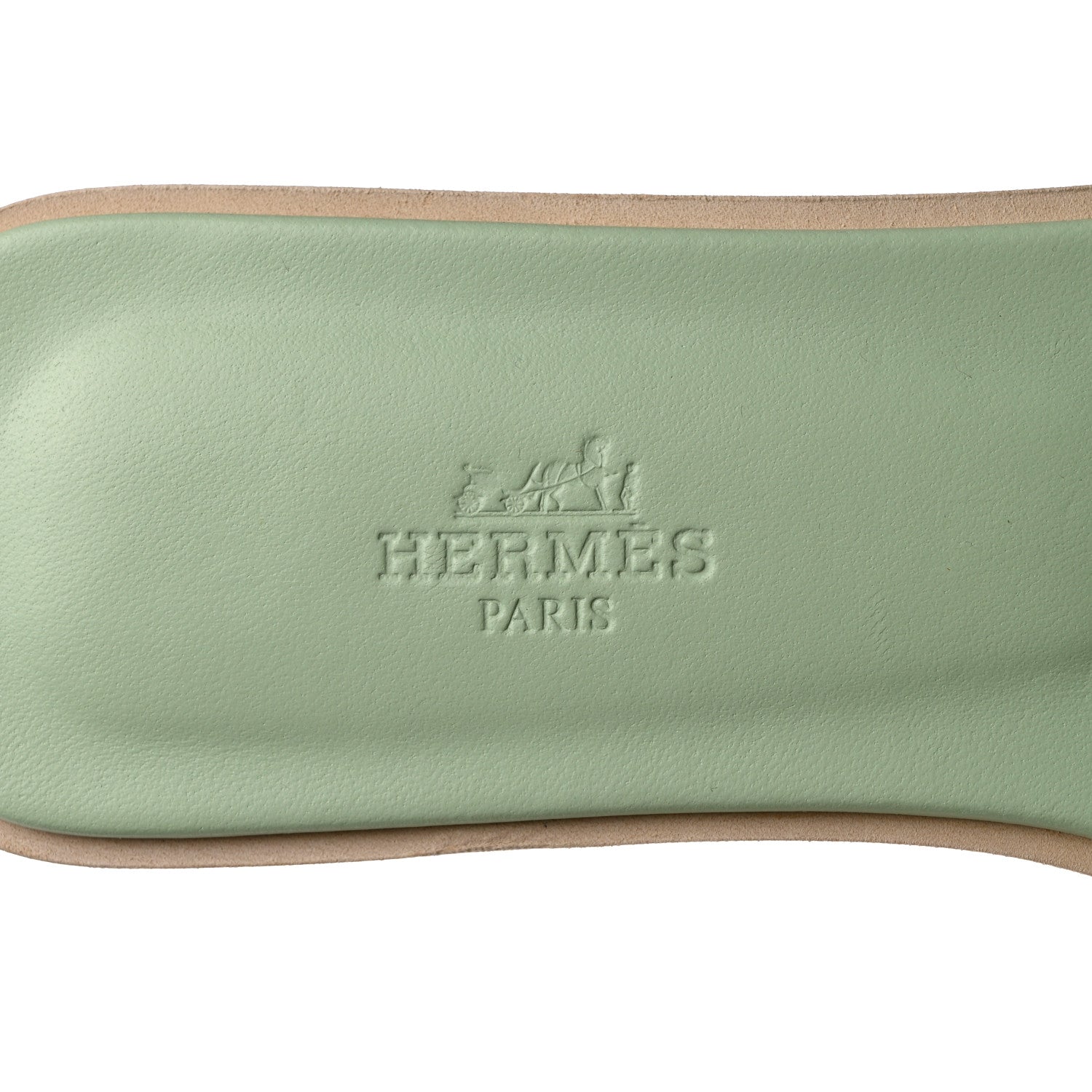 Hermes Epsom Oran Sandals 38 Vert Jade 7 of 9