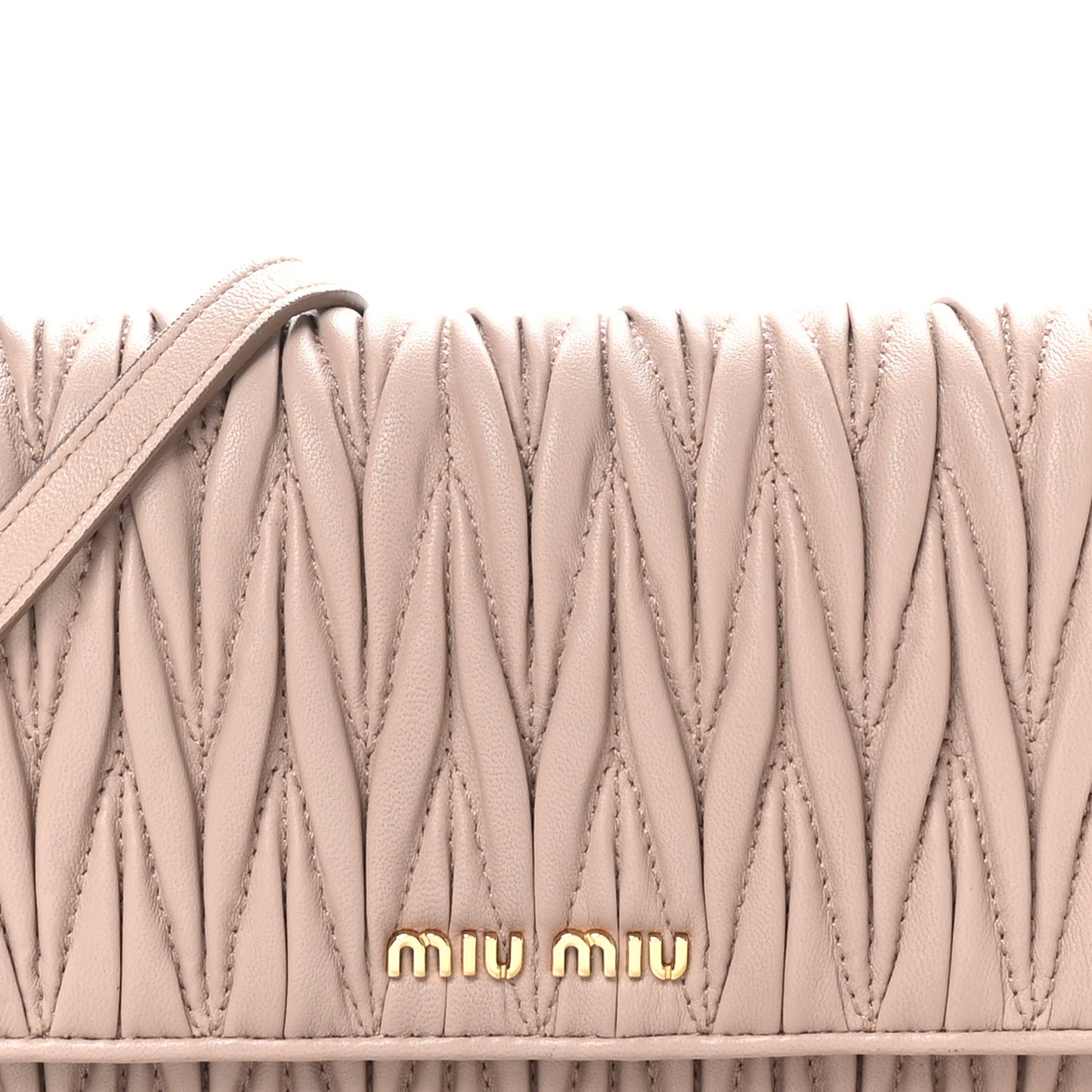 Nappa Matelasse Wallet On Chain Pomice