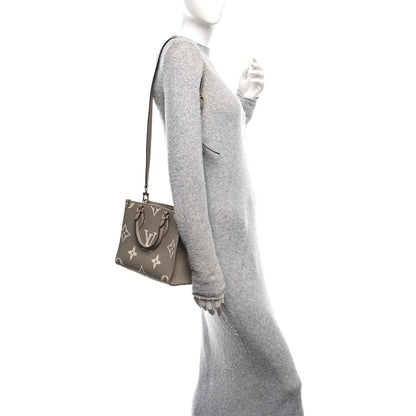 Louis Vuitton Empreinte Monogram Giant Onthego PM Tourterelle Creme 2 of 10