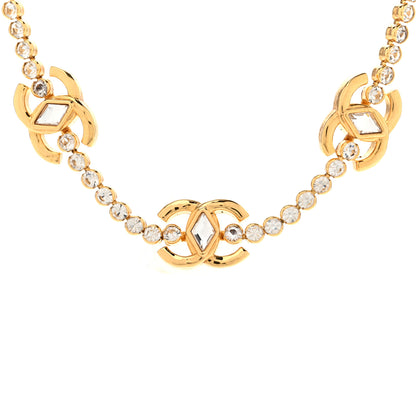 Chanel Metal Crystal CC Marquise Choker Gold 4 of 6