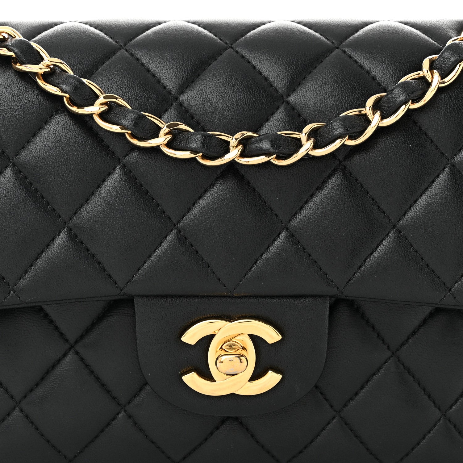 Chanel Lambskin Quilted Small Double Flap Black 8 of 10
