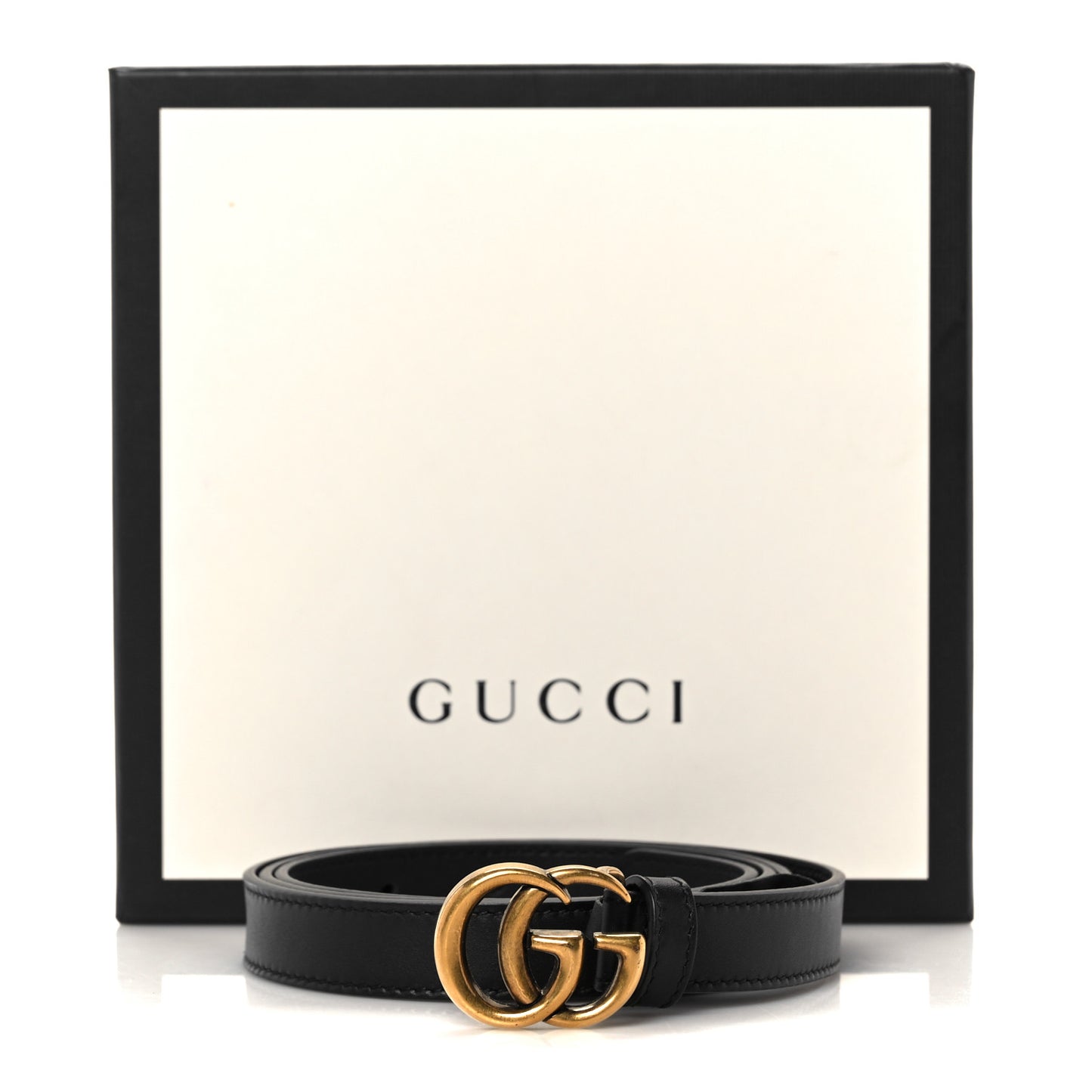 Calfskin Double G 20mm Belt 100 40 Black