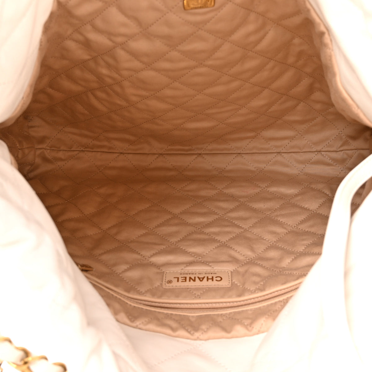 Chanel Shiny Calfskin Quilted Small Chanel 22 White 6 of 13