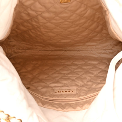 Chanel Shiny Calfskin Quilted Small Chanel 22 White 6 of 13