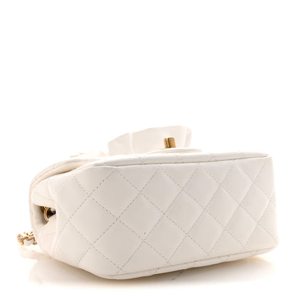 Chanel Lambskin Quilted Mini Romance Square Flap White 4 of 10