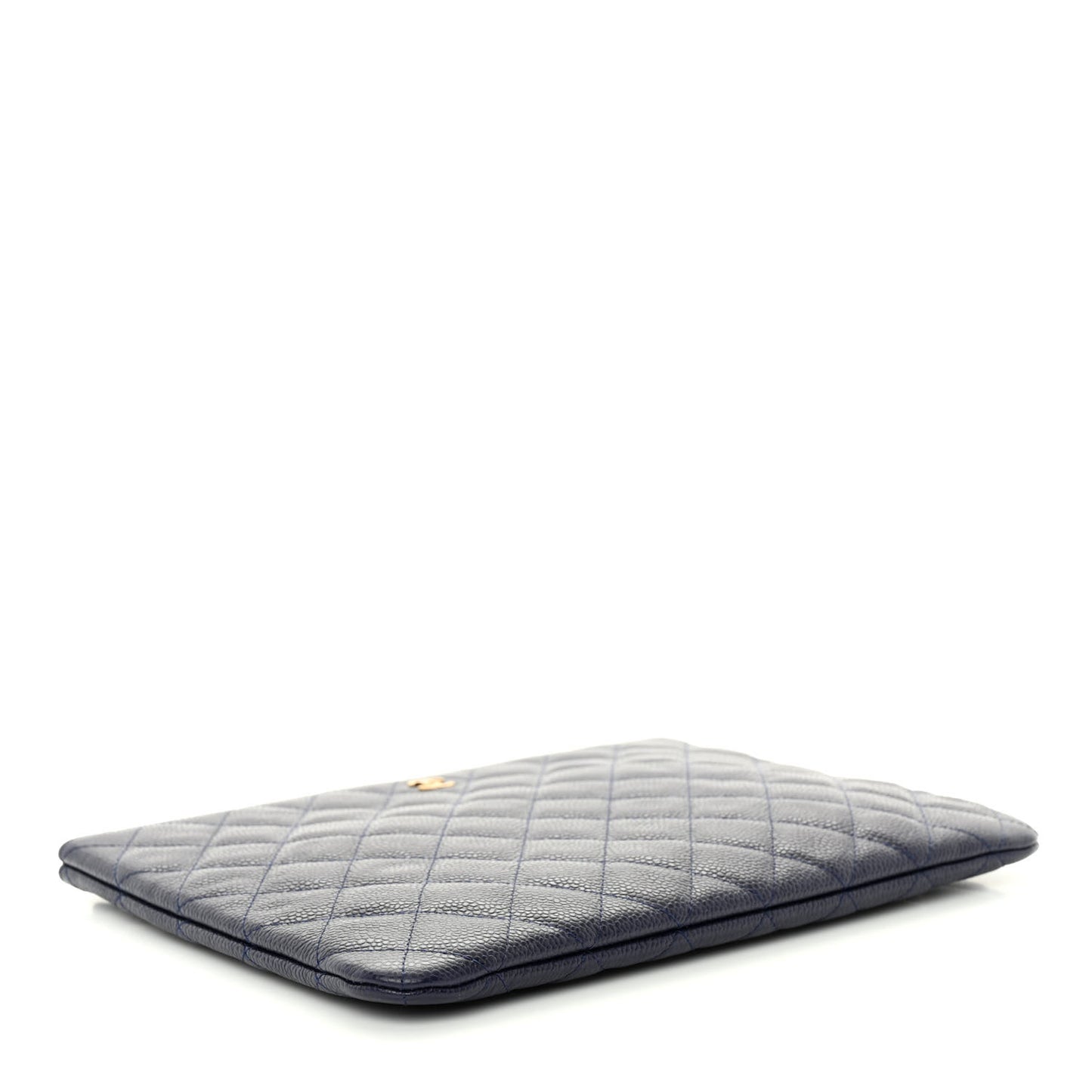 Caviar Quilted Medium Cosmetic Case Navy