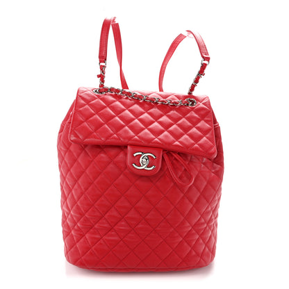 Chanel Lambskin Quilted Large Urban Spirit Backpack Red 1 of 10