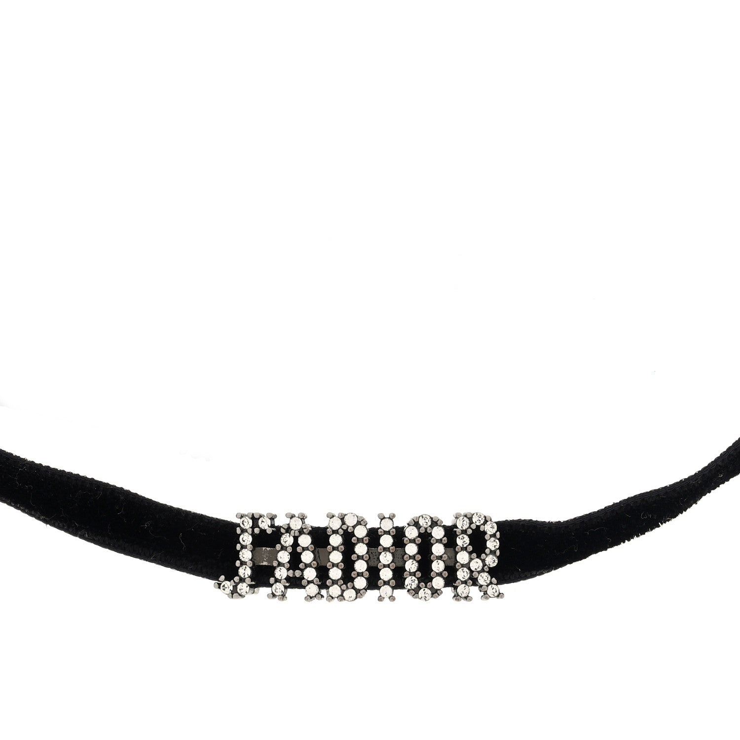 Christian Dior DIOR Velvet Crystal J’Adior Choker Necklace  Black 1 of 4
