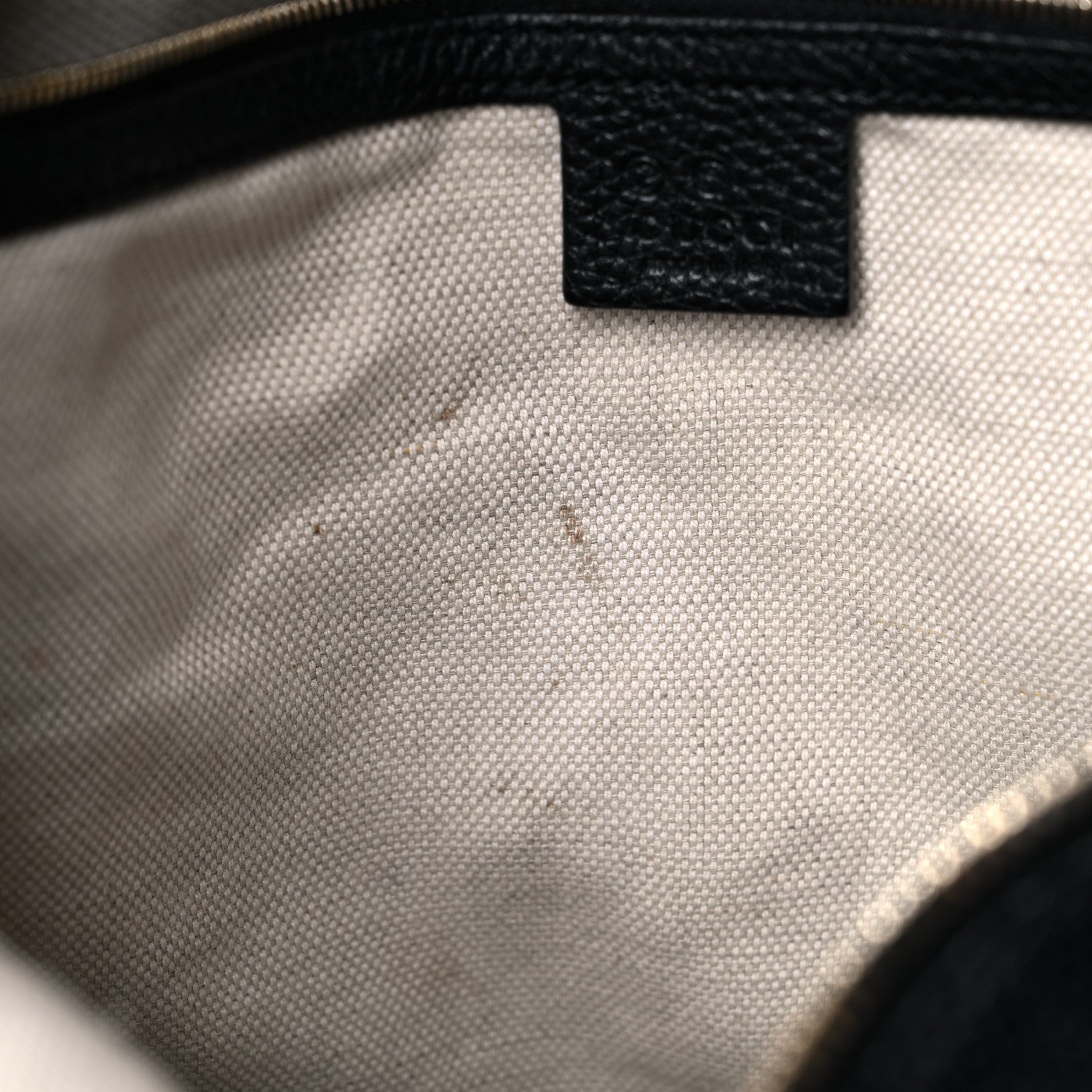Gucci Pebbled Calfskin Large Soho Hobo Black 12 of 20