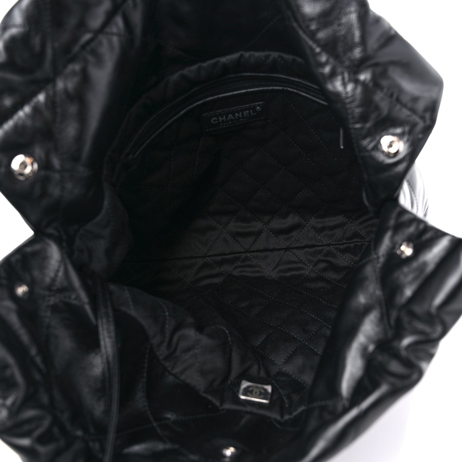Chanel Shiny Calfskin Quilted Small Chanel 22 Black 6 of 11