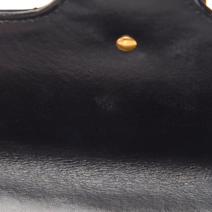 Gucci Calfskin Matelasse Small GG Marmont Top Handle Shoulder Bag Black 12 of 17