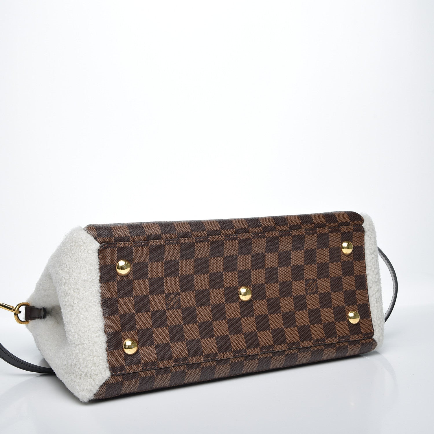 Louis Vuitton Damier Ebene Shearling Normandy 3 of 10