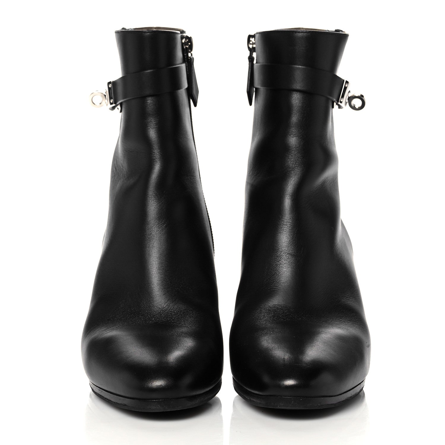 Hermes Calfskin Saint Germain Ankle Boots 38.5 Black 2 of 17