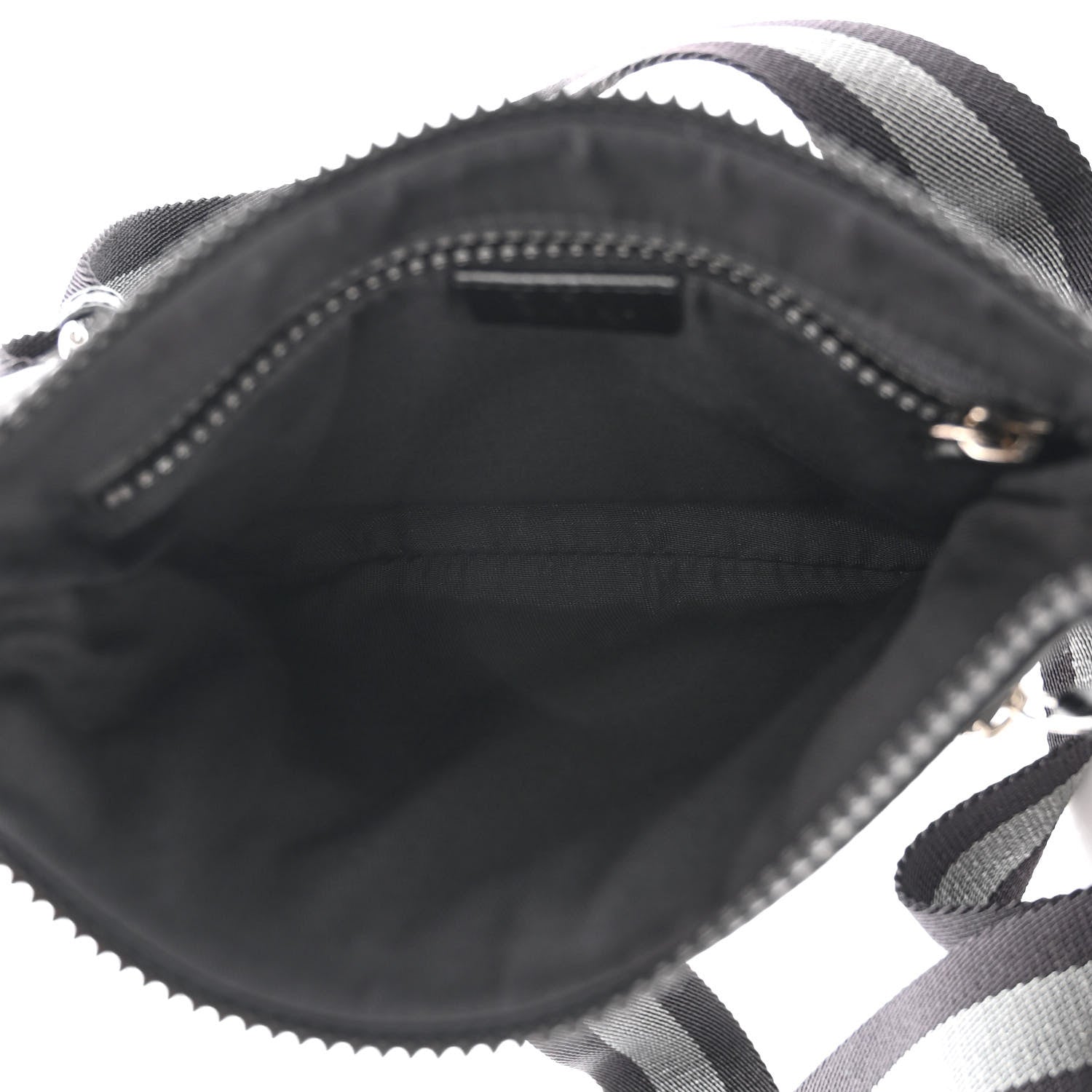 Gucci Nylon Monogram Mini Flat Messenger Bag Black 5 of 10