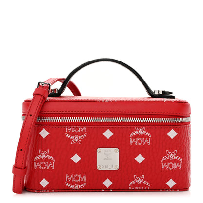MCM Visetos Rockstar Vanity Case Viva Red White 1 of 11