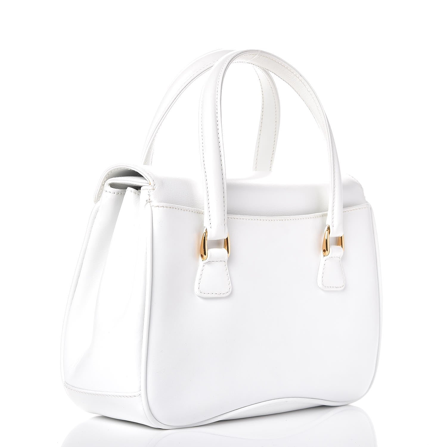 Gucci Regent Calfskin Medium Lady Lock Satchel White 3 of 8