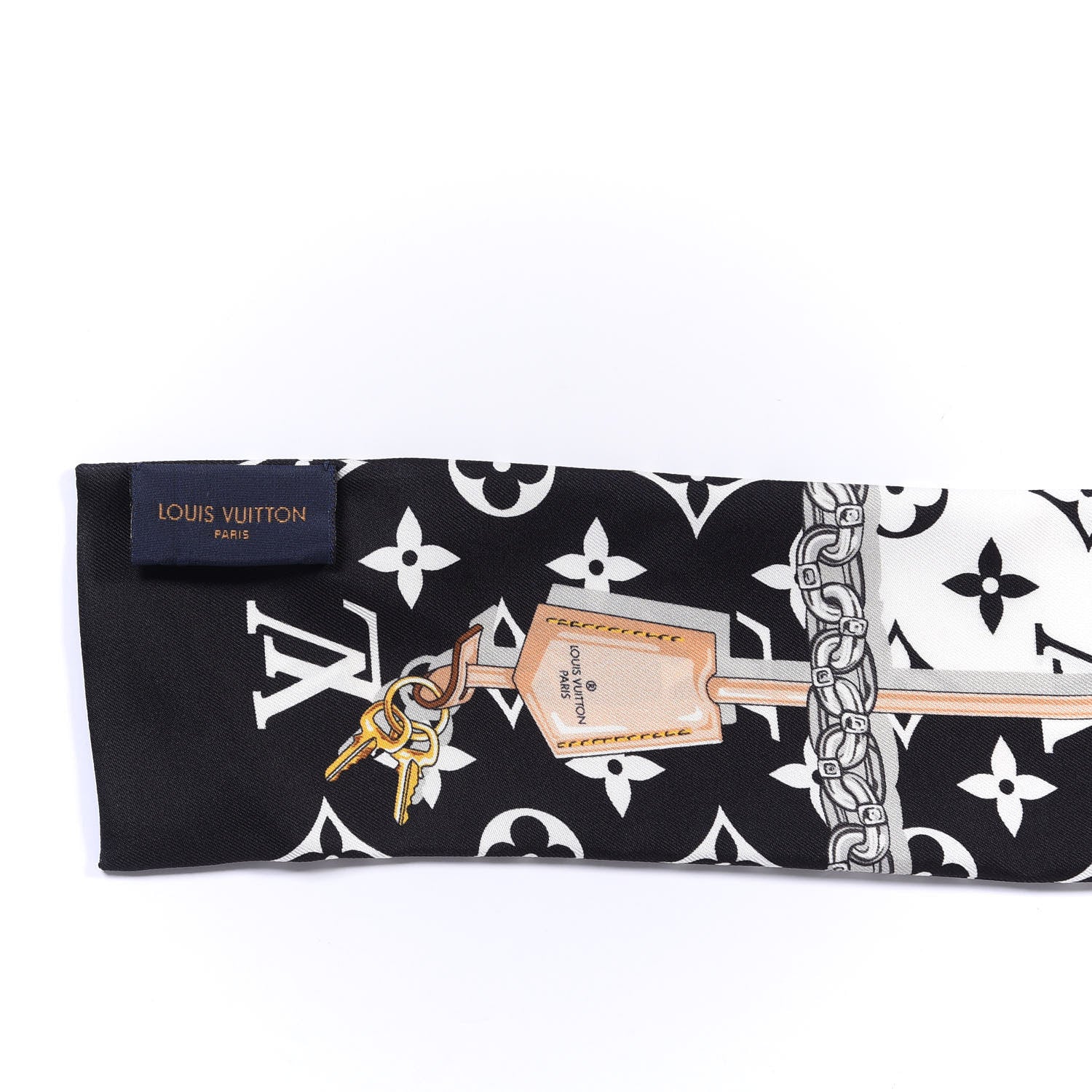 Louis Vuitton Silk Monogram Confidential Bandeau Black 3 of 3