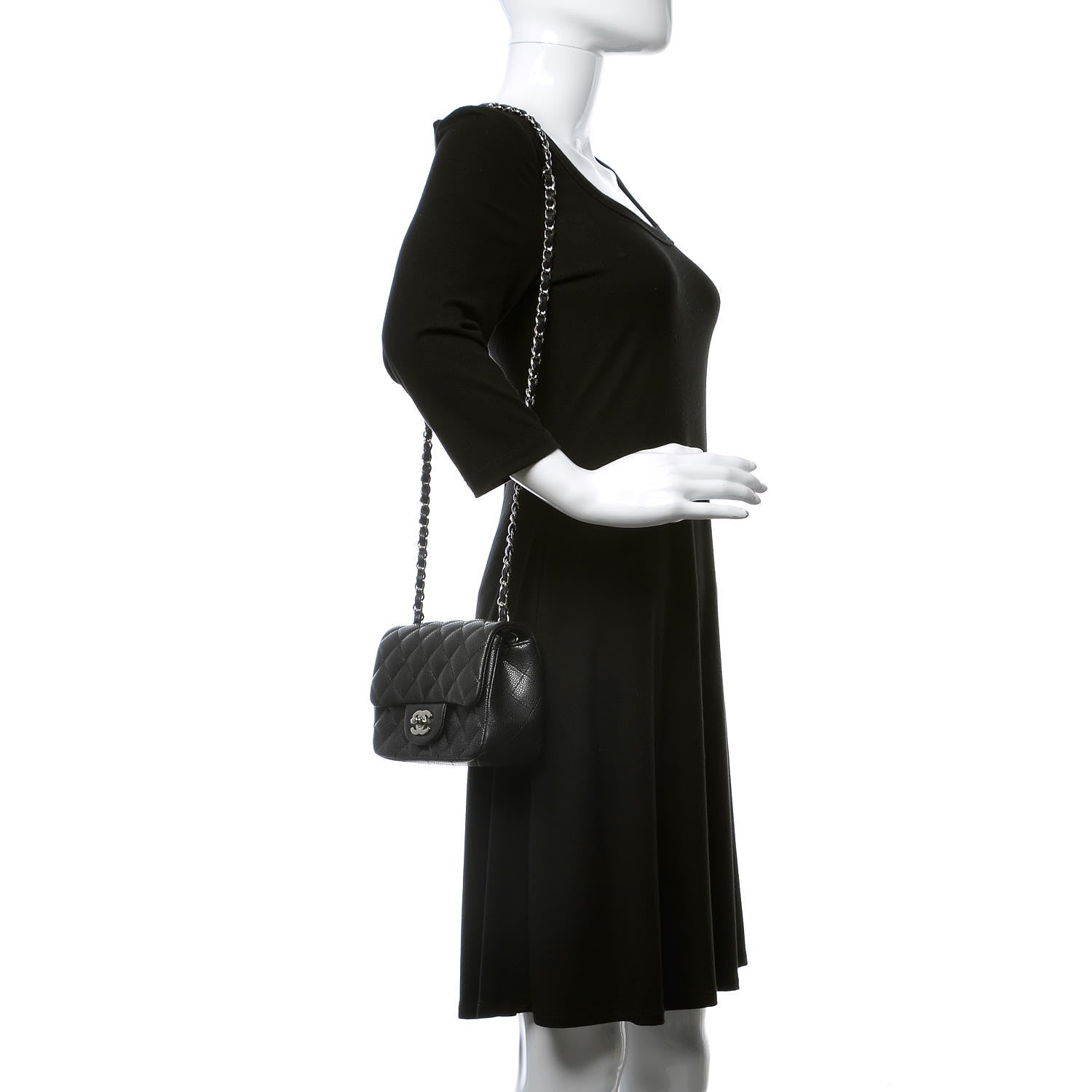 Chanel Caviar Quilted Mini Square Flap Black 2 of 11