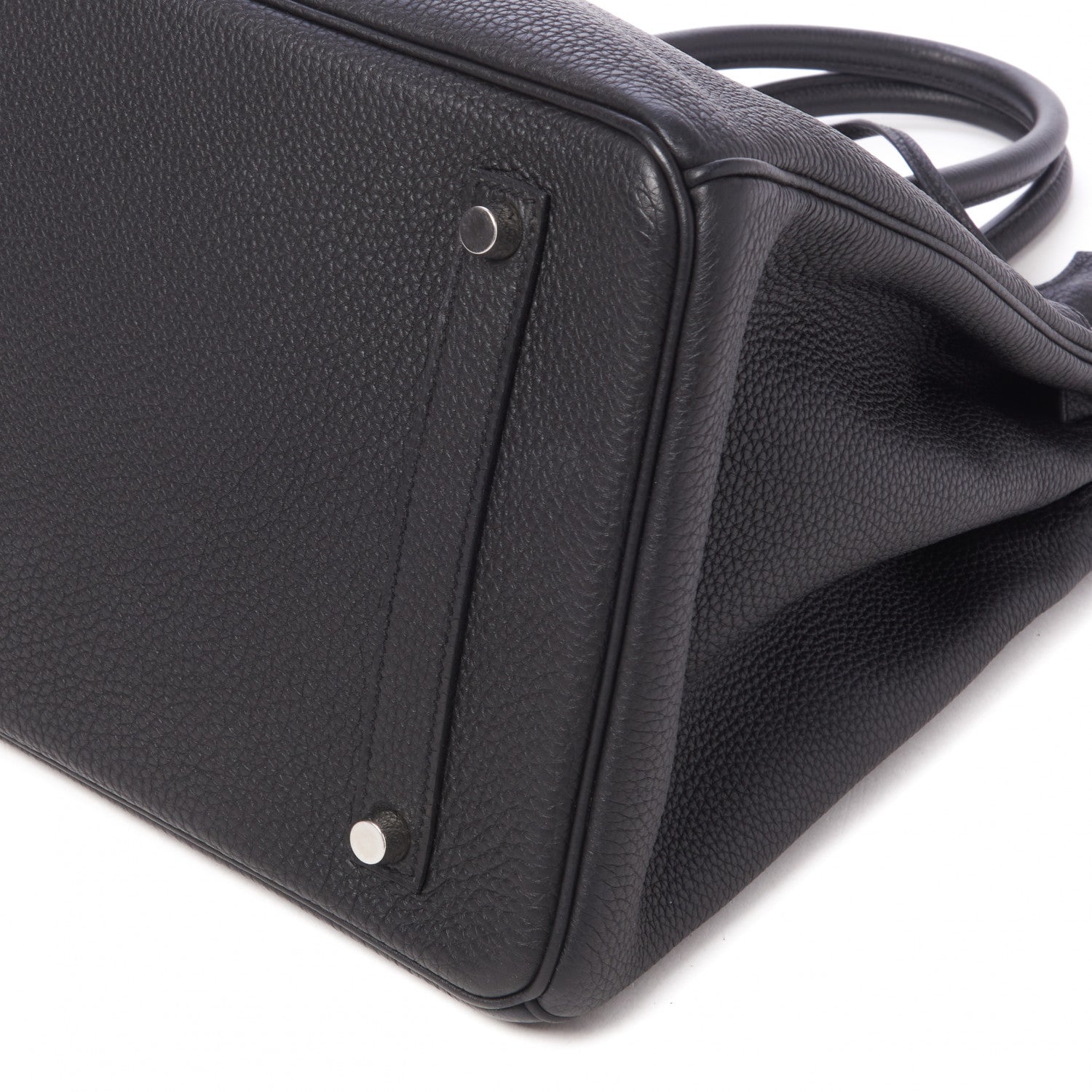 Hermes Togo Verso Birkin 35 Black Bleu Agate 6 of 31