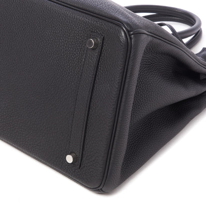 Hermes Togo Verso Birkin 35 Black Bleu Agate 6 of 31