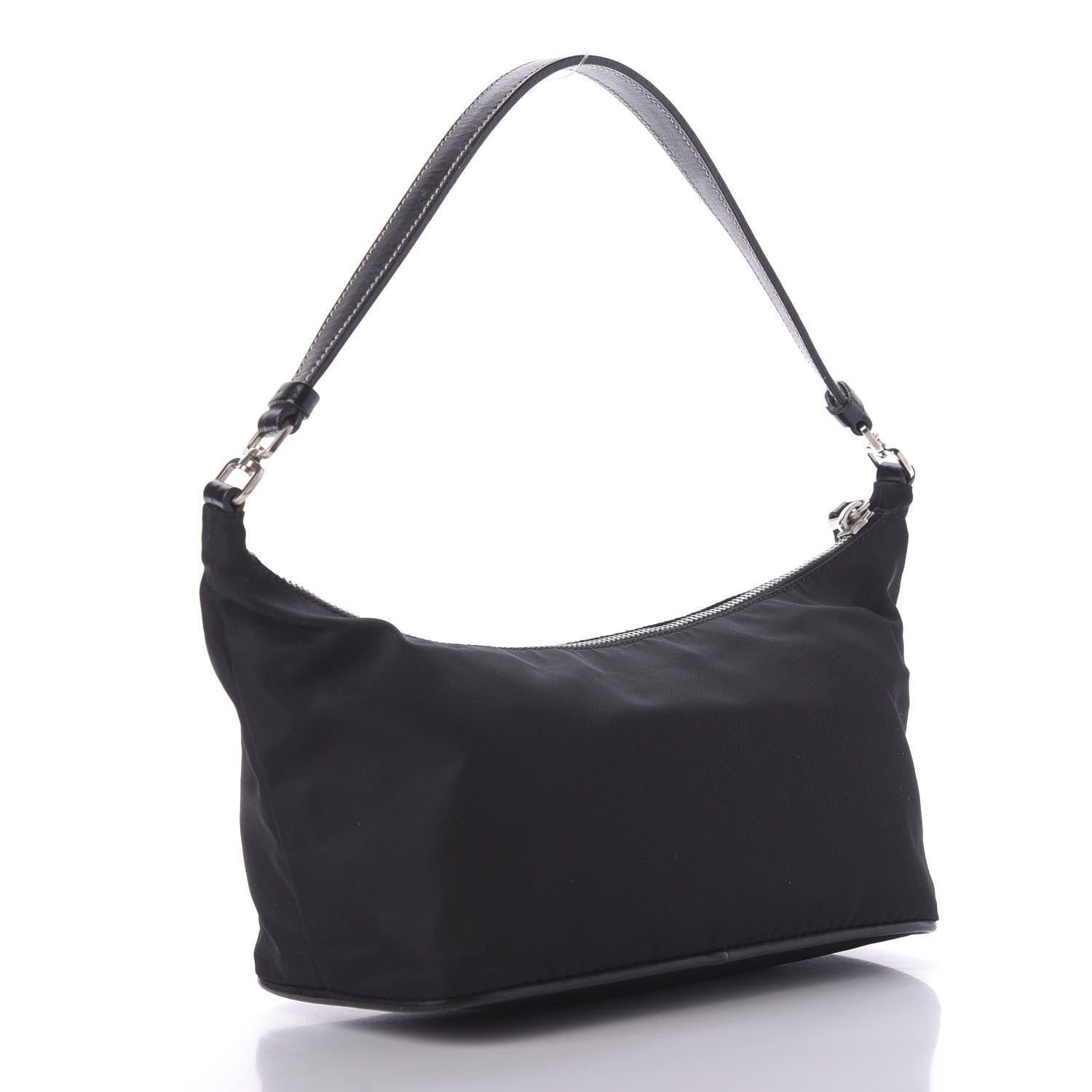 Prada Tessuto Nylon Pochette Bag Black 3 of 9