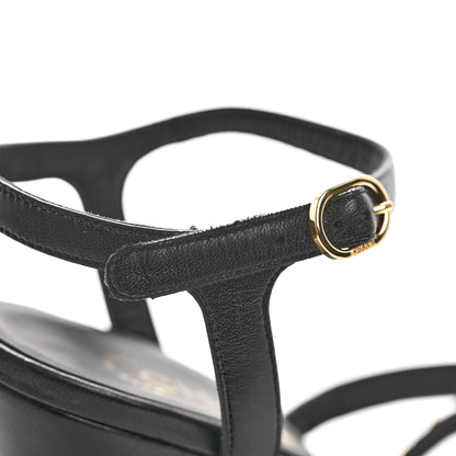 Chanel Lambskin CC Chain Sandals 40 Black 8 of 9