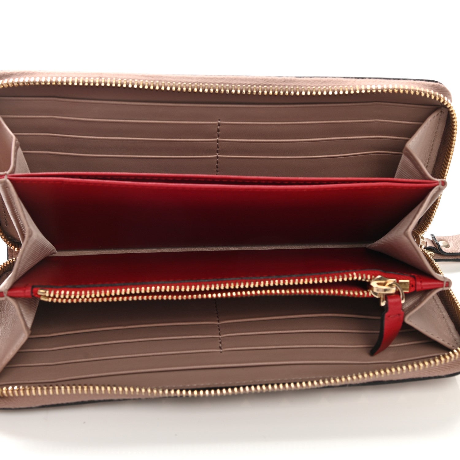 Valentino Garavani Nappa Rockstud Spike Zip Around Wallet Poudre 4 of 8