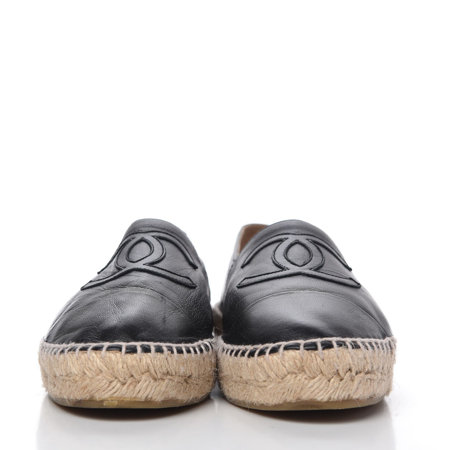 Chanel Lambskin CC Espadrilles 40 Black 2 of 9