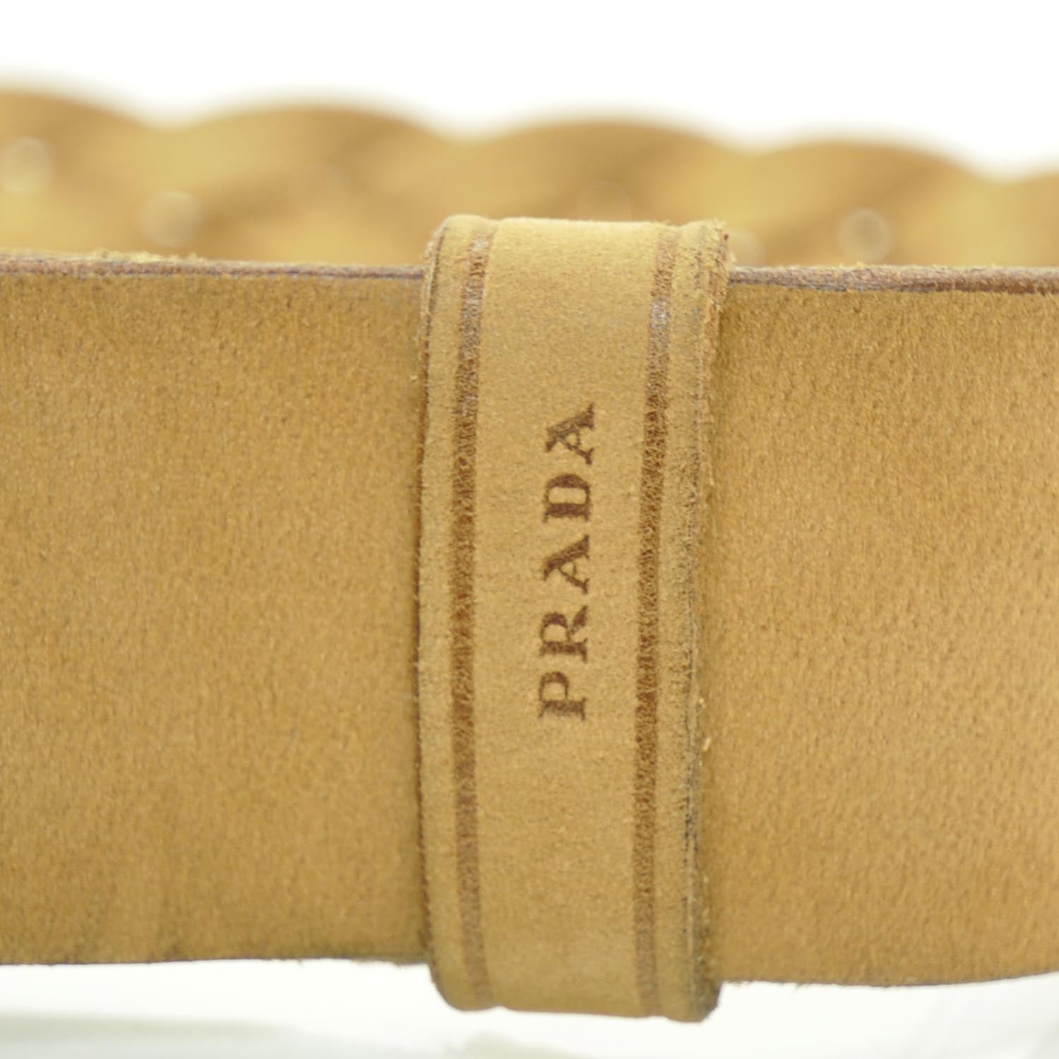 Prada Braided Leather Belt 100 42 6 of 6