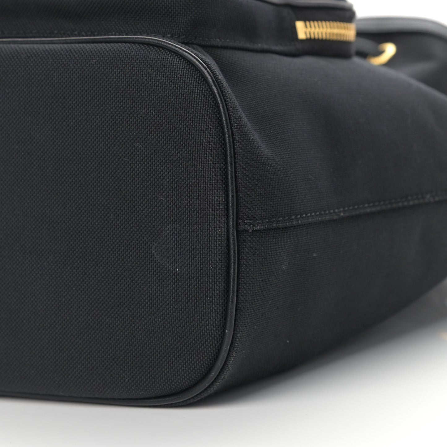 Canvas Drawstring Bucket Black