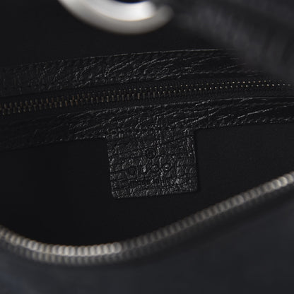 Gucci Monogram Medium Horsebit Chain Hobo Black 8 of 10