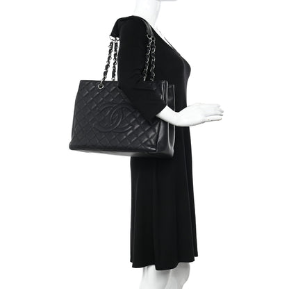 Chanel Caviar Quilted Grand Shopping Tote GST Black 2 of 12
