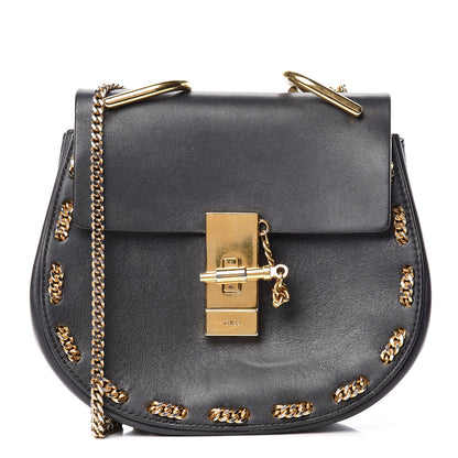 Chloe Calfskin Mini Drew Chain Shoulder Bag Black 1 of 14