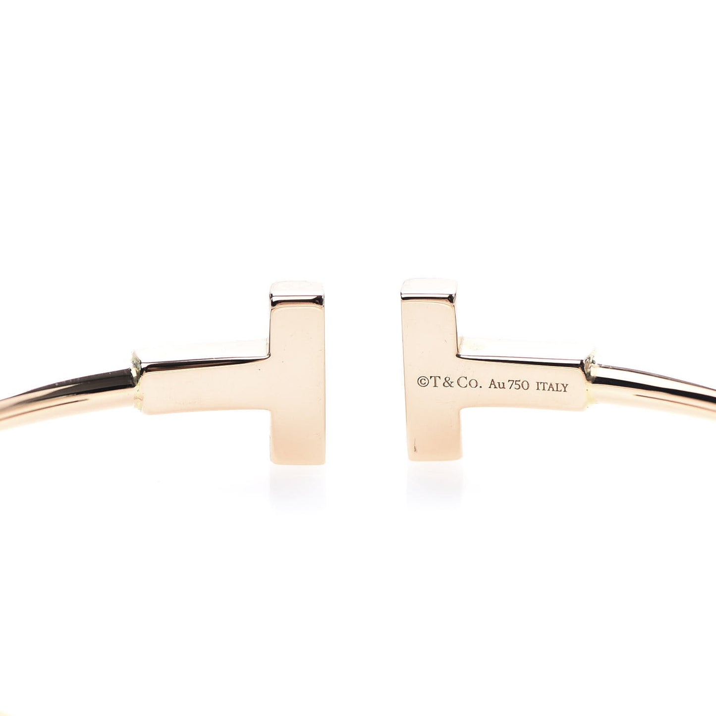 18K Rose Gold T Wire Bracelet