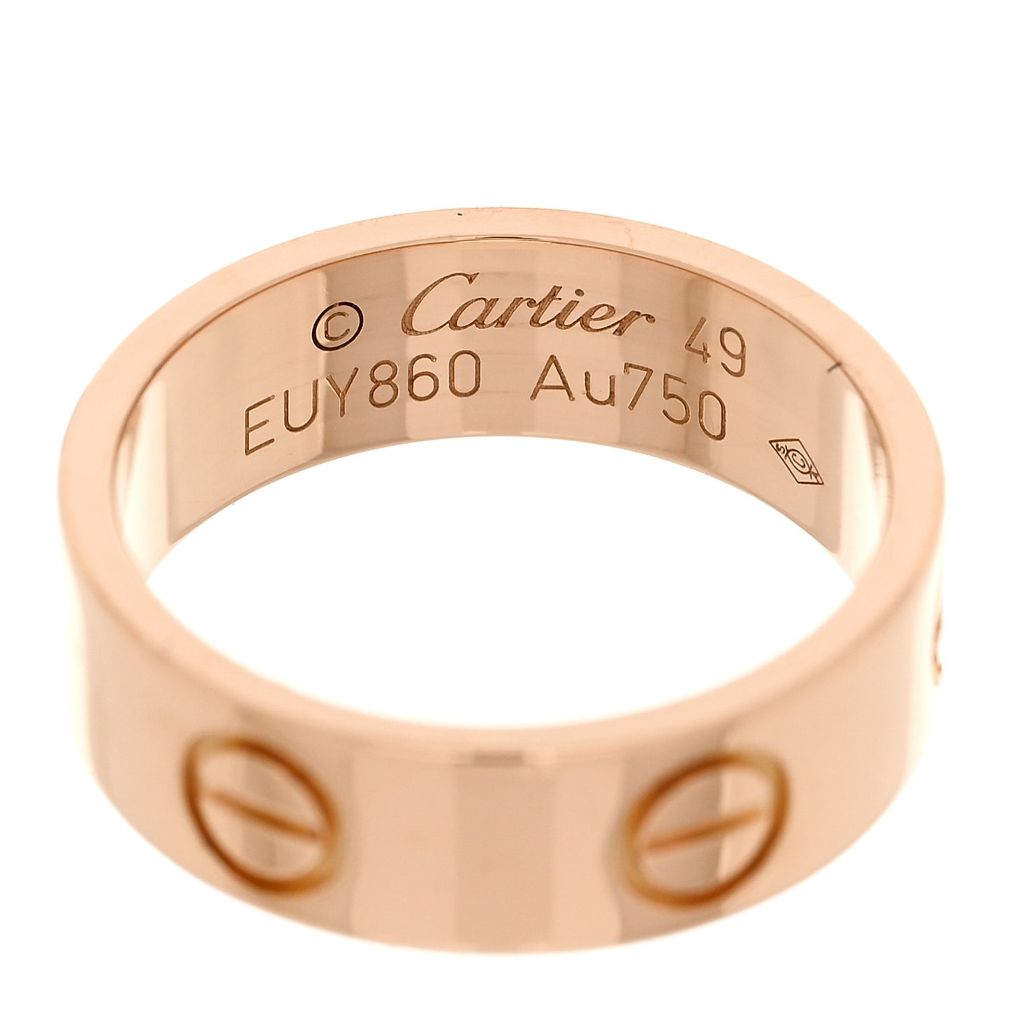 18K Pink Gold 5.5mm LOVE Ring 49 4.75