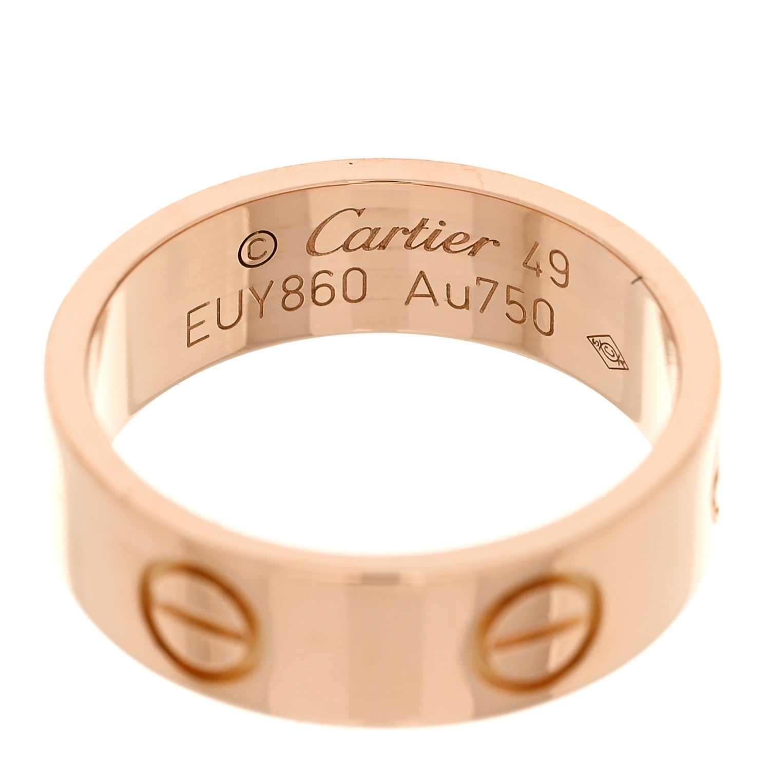 Cartier 18K Pink Gold 5.5mm LOVE Ring 49 4.75 4 of 5