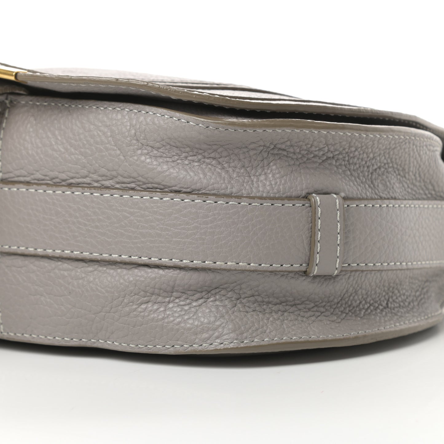 Calfskin Medium Marcie Round Crossbody Bag Cashmere Grey