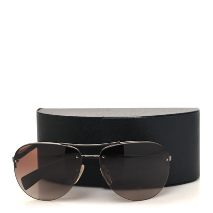 Prada Metal Aviator Sunglasses Black 5 of 5