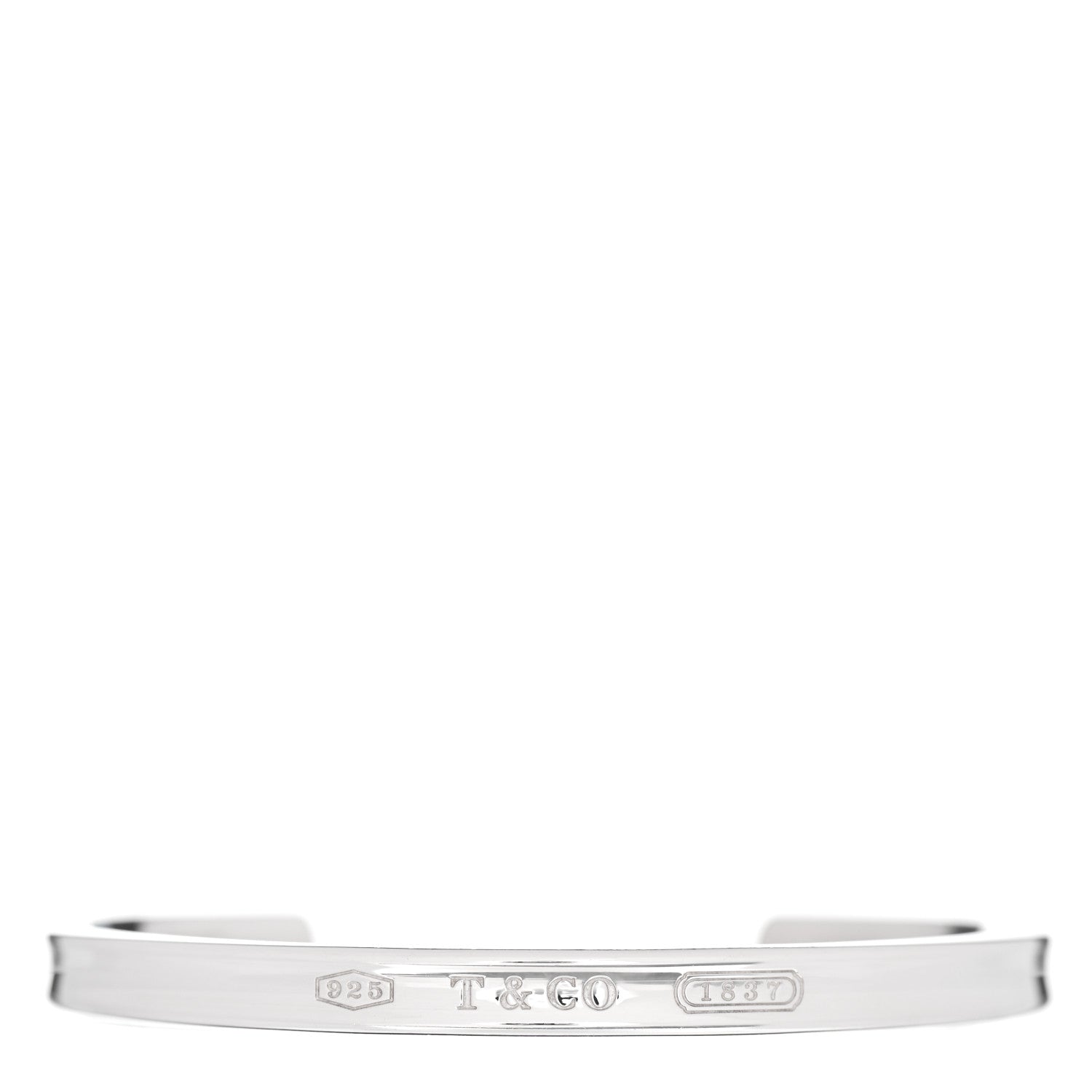 Tiffany Sterling Silver Narrow 1837 Cuff Bracelet 1 of 4