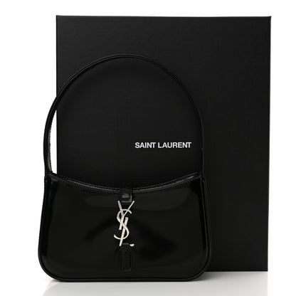 Saint Laurent Patent Calfskin Le 5 A 7 Mini Hobo Black 11 of 11