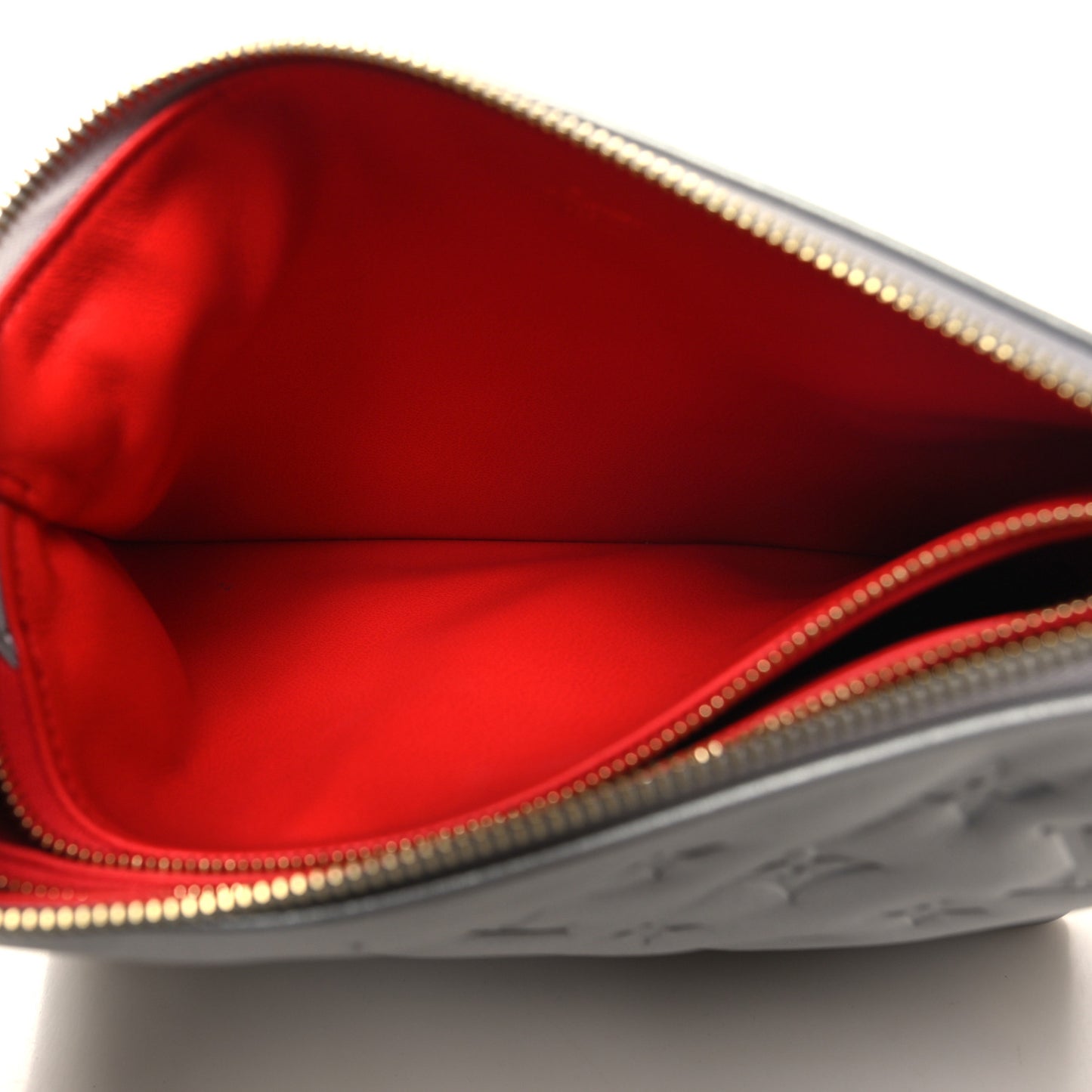 Lambskin Embossed Monogram Coussin PM Silver