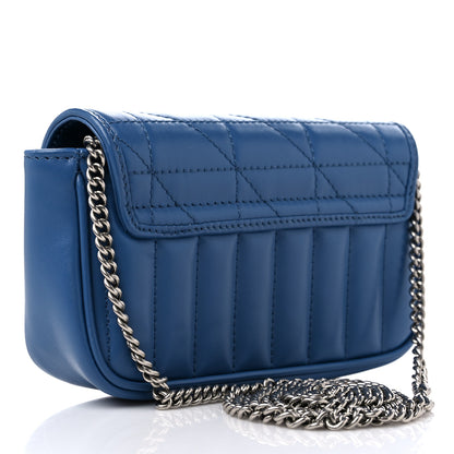 Gucci Calfskin Matelasse Aria Super Mini GG Marmont Shoulder Bag Clear Blue 3 of 11