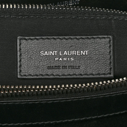 Saint Laurent Calfskin Y Quilted Monogram Medium Loulou Chain Satchel Black 7 of 9
