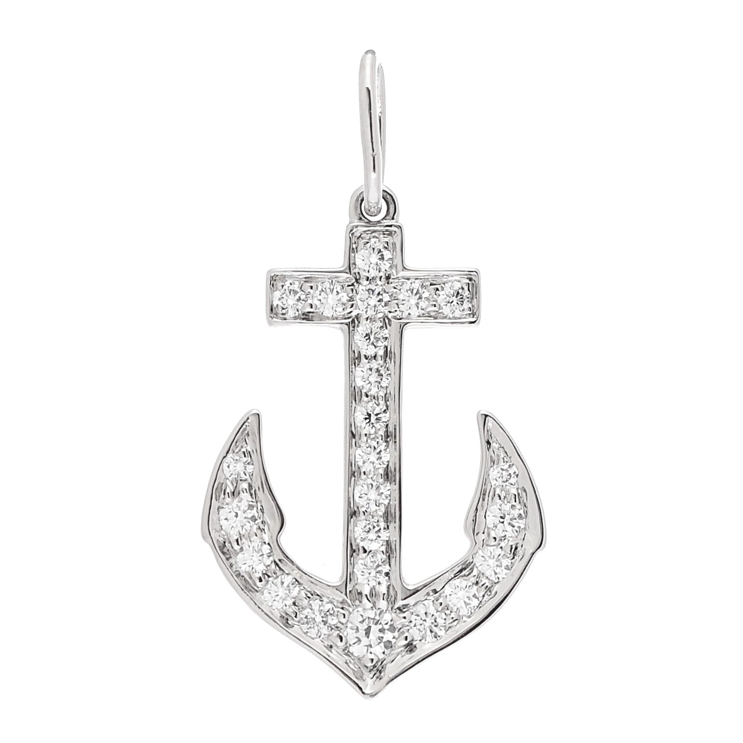 Tiffany Platinum Diamond Anchor Charm 1 of 3