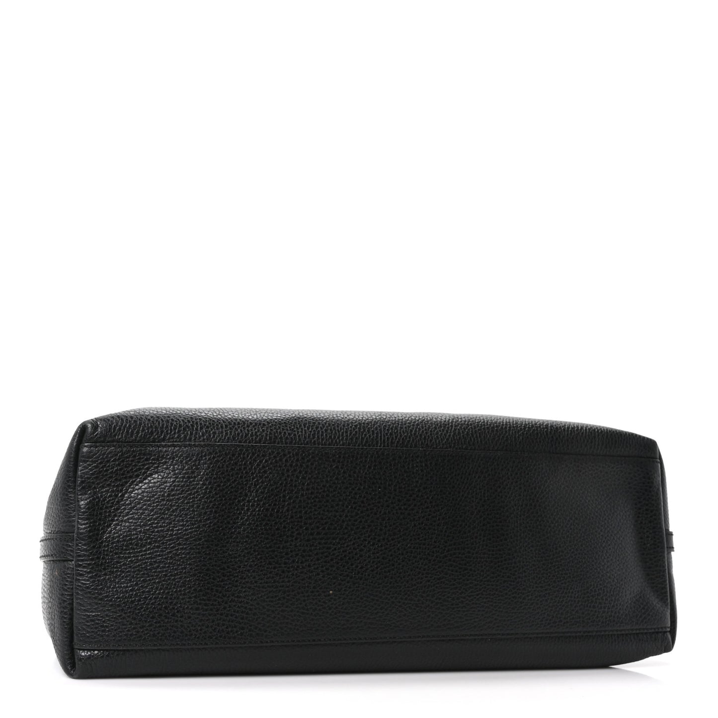 Calfskin Large Gifford Braided Handle Tote Black