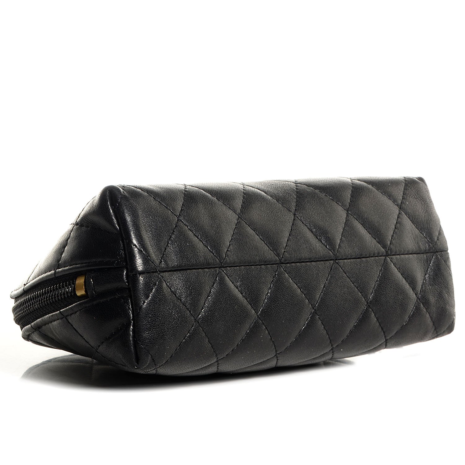 Chanel Lambskin Quilted Valentine Cosmetic Pouch Black 4 of 7