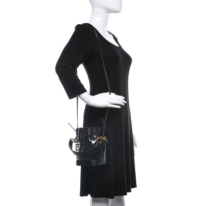Fendi TPU FF Vitello Grace F is Fendi Mini Mon Tresor Bucket Bag Black 2 of 10