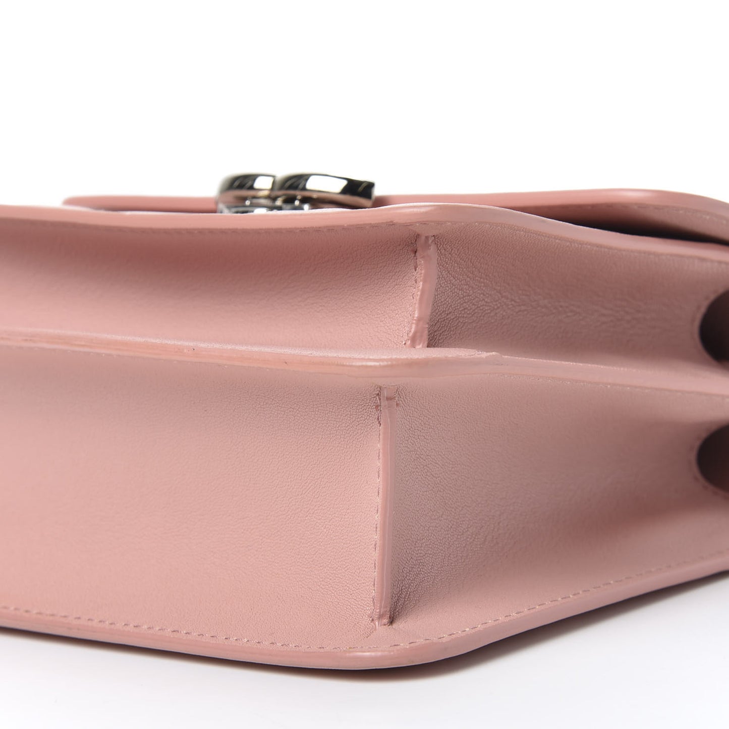 Calfskin Quilted Small CC Box Flap Pink