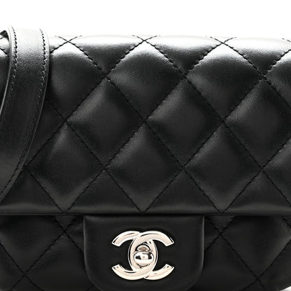 Chanel Calfskin Quilted CC Uniform Flap Belt Bag Black 8 of 10