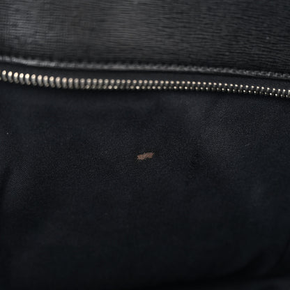 Fendi Vitello Elite Shearling Block Letter Small Roll Tote Black 10 of 10